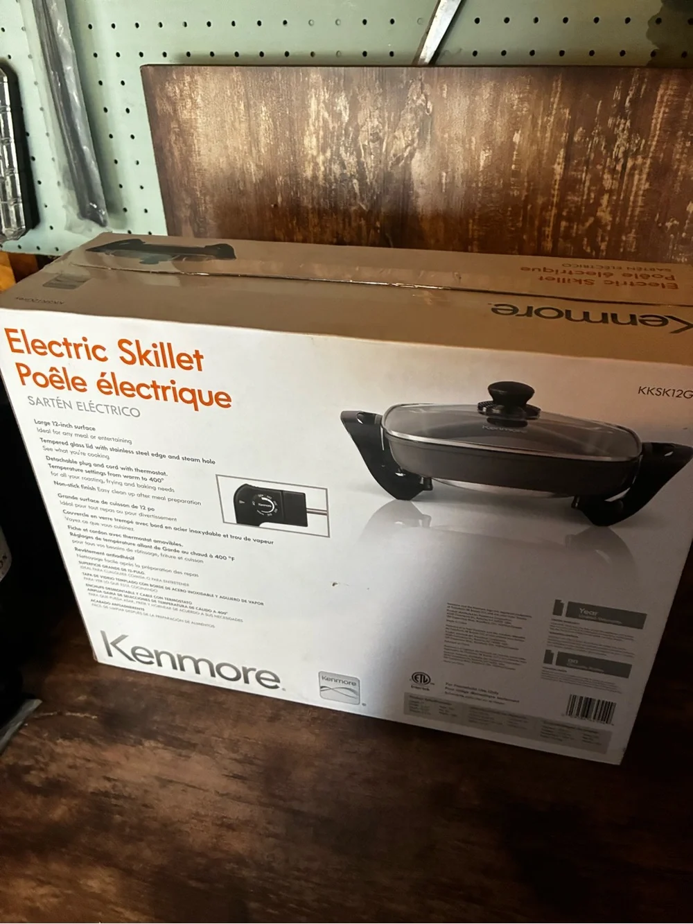 Kenmore Black Electric Skillet with Glass Lid